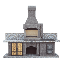 Печь № 13 — Печь барбекю с печью под казан и рабочим столом (или мойкой), фото 1