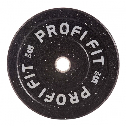 Диск для штанги HI-TEMP с цветными вкраплениями, PROFI-FIT D-51,  5 кг, фото 1