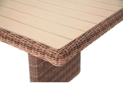 Зона 1 Бергамо обеденная группа угловая из искусственного ротанга, цвет коричневый, фото 19
