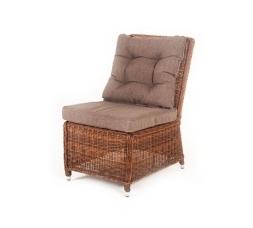 Зона 1 Бергамо обеденная группа угловая из искусственного ротанга, цвет коричневый, фото 18