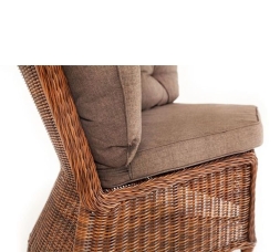 Зона 1 Бергамо обеденная группа угловая из искусственного ротанга, цвет коричневый, фото 13