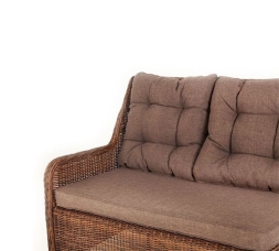 Зона 1 Бергамо обеденная группа угловая из искусственного ротанга, цвет коричневый, фото 15