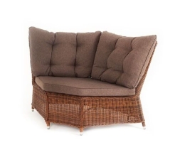 Зона 1 Бергамо обеденная группа угловая из искусственного ротанга, цвет коричневый, фото 17