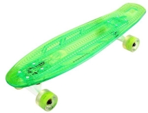 Скейтборд прозрачный Playshion 27″ FS-LS002 со светящимися колесами и декой