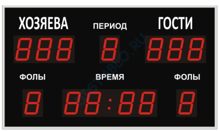 Универсальное спортивное табло №1М, ТС-100х13b, фото 1
