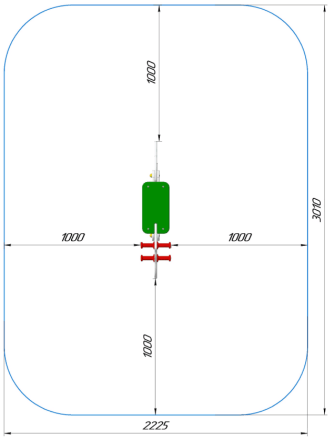 Качалка на пружине Зебра КБ-39.2Х для игровой площадки, фото 2