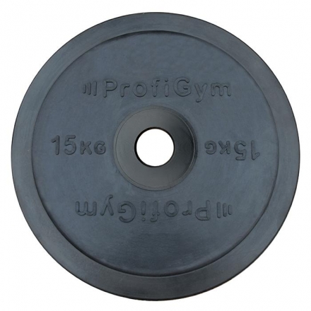 Диск 15 кг, для штанги олимпийский, черный  ДО-15/51, фото 1