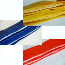 Карманы для антенн для сеток пляжного волейбола "KV.REZAC", на липучках, желто-черный Карманы для антенн для сеток пляжного волейбола "KV.REZAC", на липучках, желто-черный