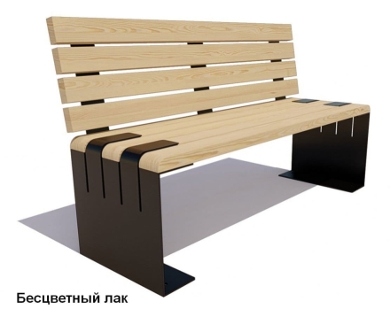 Скамейка уличная «Симферополь» без подлокотников, Лиственница 1,8 м, фото 7