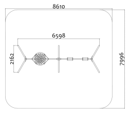 Качели 04058 металлические комбинированные двойные для детской площадки, фото 2 Качели 04058 металлические комбинированные двойные для детской площадки, фото 2