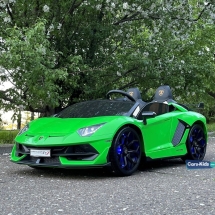 Электромобиль Lamborghini Aventador SVJ 24V зеленый