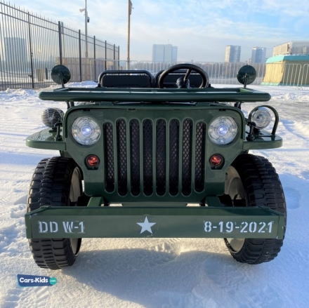 Электромобиль Jeep Willys YKE 4137 4WD зеленый, фото 2