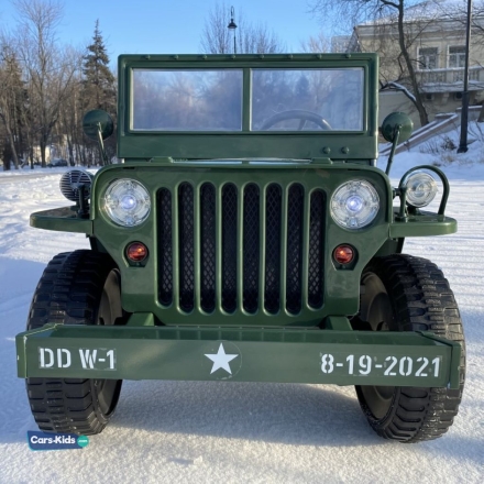 Электромобиль Jeep Willys YKE 4137 4WD зеленый, фото 4