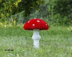 Топиари гриб Мухомор стройный, h=45 см - газон Eco, фото 2