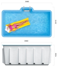 Бассейн 3,98х2,61х1,55м. Денали Marshall Pools (чаша)