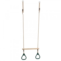 Деревянная трапеция с пластиковыми кольцами