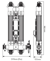 Ультрафиолетовая установка Elecro Quantum QP-130 с дозирующим насосом, фото 4 Ультрафиолетовая установка Elecro Quantum QP-130 с дозирующим насосом, фото 4