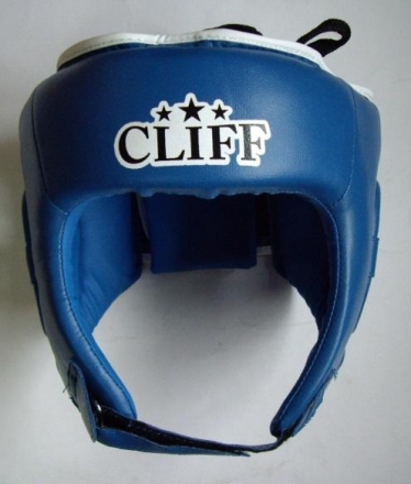Шлем боксерский CLIFF CS-500 открытый (PVC) синий р.L, фото 1