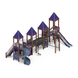 Детская игровая площадка Замок Пиксель ДИК 2.18.10-03 H=1500 H=2000 с винтовым скатом, фото 3 Детская игровая площадка Замок Пиксель ДИК 2.18.10-03 H=1500 H=2000 с винтовым скатом, фото 3