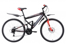 Велосипед Challenger Desperado FS 26 D чёрный/красный/белый 16''