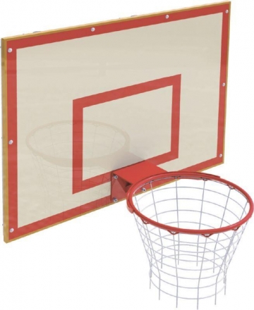 Щит баскетбольный школьный для залов, с кольцом, фанера влагостойкая УТ 405-01 , фото 1