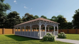 Прямоугольная беседка ВОЛГА, фото 3