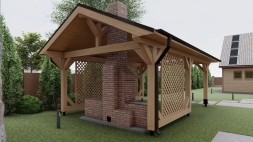 Мангальная беседка с камином ГАМБУР, фото 3