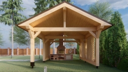 Мангальная беседка с камином ГАМБУР, фото 4