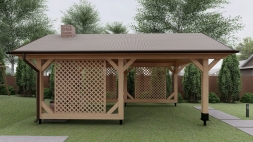 Мангальная беседка с камином ГАМБУР, фото 2