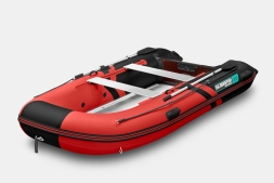 Gladiator B 370 AL LIGHT Красно-черный моторная лодка ПВХ Алюминиевый пайол, фото 1
