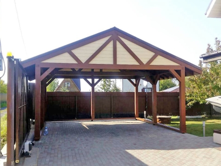 Навес для двух автомобилей РУБИКОН Несущий каркас, фото 2