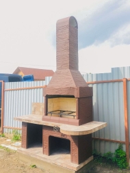 Печь № 14 — Печь барбекю с широкой топкой и рабочим столом (или мойкой), фото 6