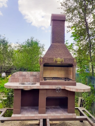 Печь № 14 — Печь барбекю с широкой топкой и рабочим столом (или мойкой), фото 1