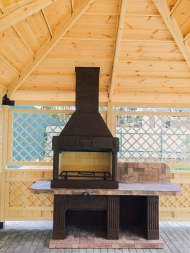 Печь № 14 — Печь барбекю с широкой топкой и рабочим столом (или мойкой), фото 4