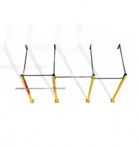 Пристенная рама из 3-х турников с крюками для грифа