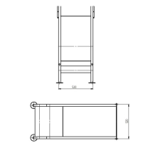 Скат горки из нержавеющей сталис бортами и прямым участком скольжения Скат горки из нержавеющей сталис бортами и прямым участком скольжения