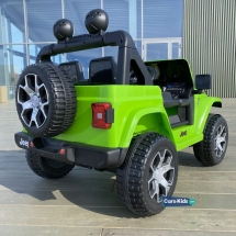 Электромобиль Jeep Rubicon 4WD зеленый