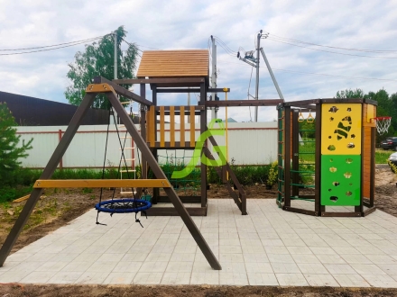 Детская площадка IgraGrad Панда Фани Gride с WorkOut, фото 6