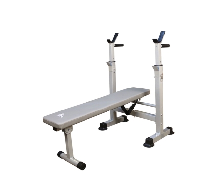 Скамья со стойками под штангу DFC складная DKF01, фото 1