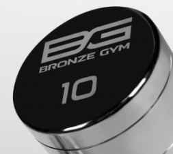 BRONZE GYM BG-PA-DB-C10 Гантель хромированная 10 кг, фото 5