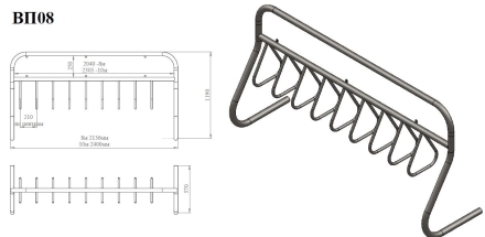 Велопарковка "ВП8" (с рекламой), фото 2