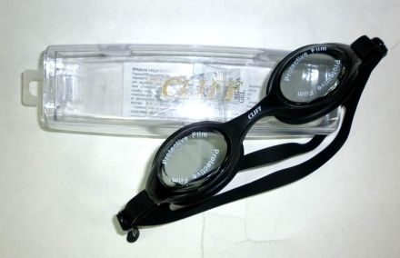 Очки для плавания взрослые CLIFF G1211 черные, фото 1