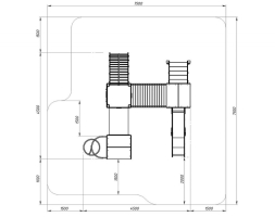 Детская игровая площадка Городок (Тайга) горка Н 1200 ДИК 2.01.3.03-23, фото 5