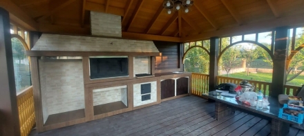 Квадратная беседка КАПРИЗ с барбекю, фото 3