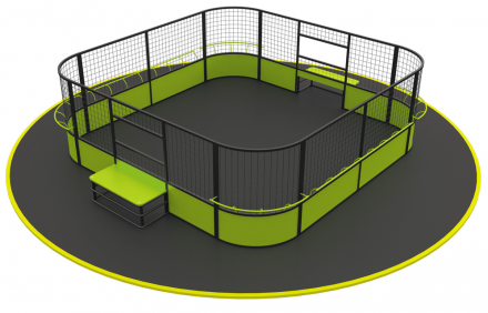 Панна площадка стальная квадратная с высоким бортом, фото 1