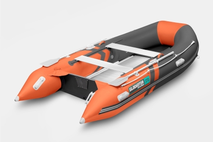 Gladiator B 370 AL LIGHT Оранжево-темносерый моторная лодка ПВХ Алюминиевый пайол, фото 2