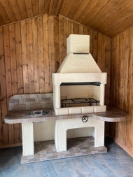 Печь № 14А — Печь барбекю с рабочим столом (фактура под кирпич), фото 1