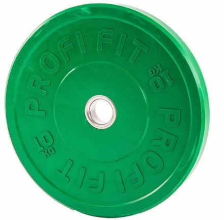 Диск для штанги каучуковый, цветной PROFI-FIT D-51, 10 кг, фото 3