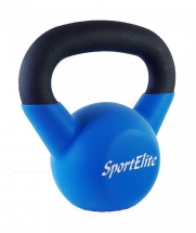 Гиря чугунная с виниловым покрытием SportElite 6 кг, матовая Гиря чугунная с виниловым покрытием SportElite 6 кг, матовая