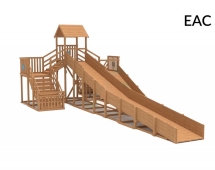 Зимняя горка Snow Fox скат 4м и 12м (две лестницы) Зимняя горка Snow Fox скат 4м и 12м (две лестницы)